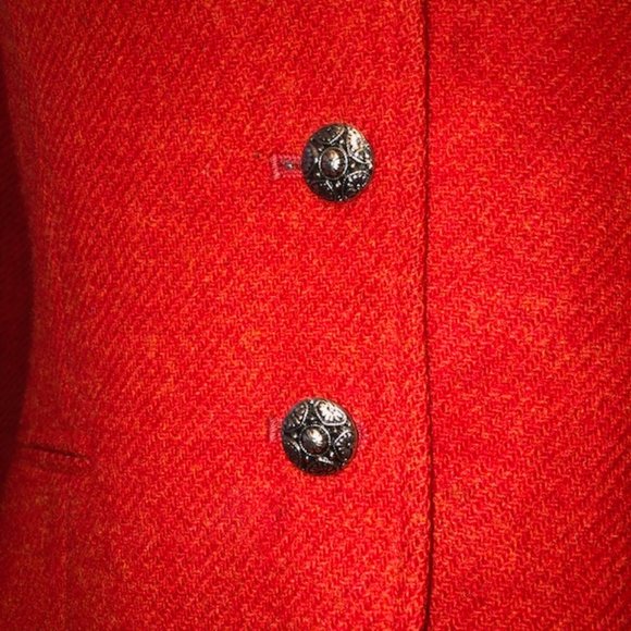 Sz 6 Evan Picone Vintage 100% Wool Red Jacket - Picture 6 of 13